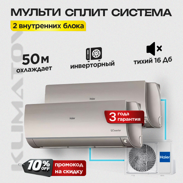 Мульти-сплит система HAIER AS25S2SF3FA-G X2/2U40S2SM1FA